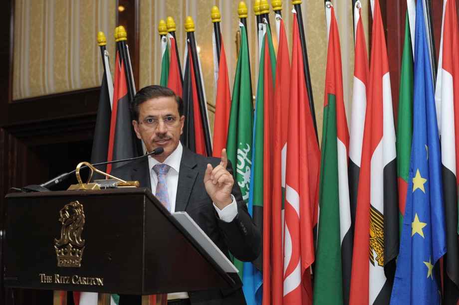 Der Wirtschaftsminister der Vereinigten Arabischen Emirate bei seiner Keynote zum 19. Ghorfa Wirtschaftsforum 2016